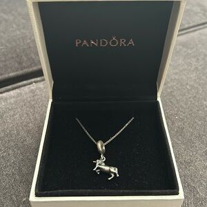 Pandora Unicorn charm with necklace
